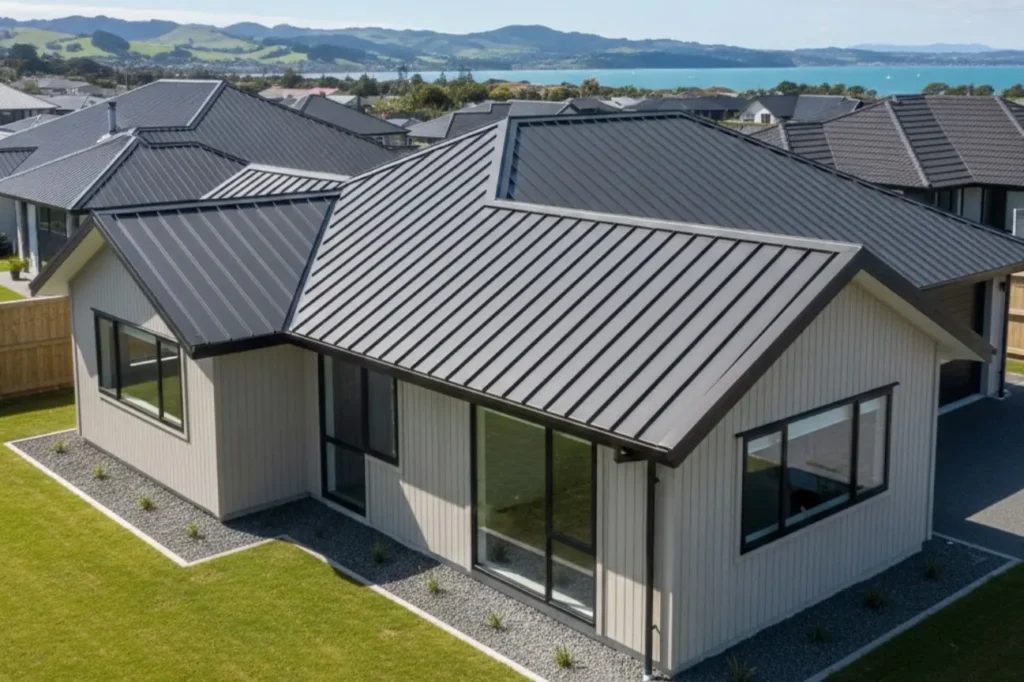 Modern residential metal roofing completed by Roofing Porirua delivering durable and reliable roofing results