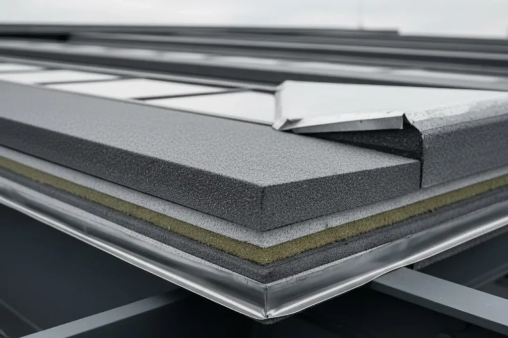 Close up of layered roofing materials used by Roofing Lower Hutt to ensure strength durability and value