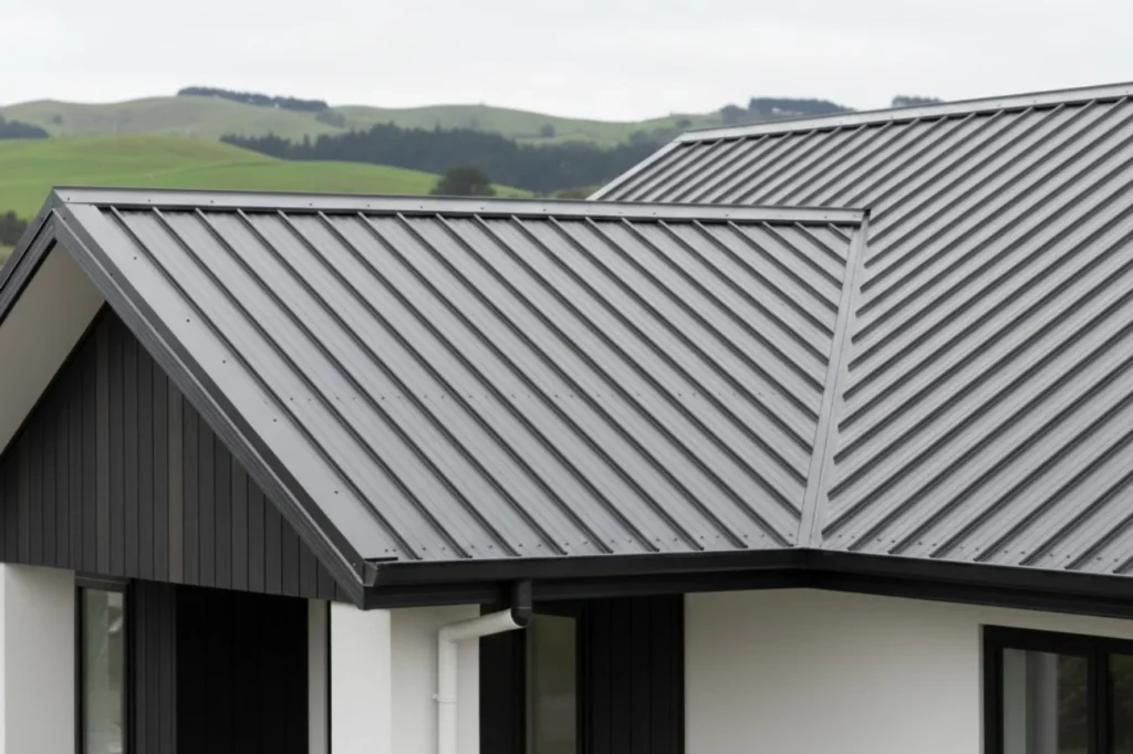 Roofing Upper Hutt close up view of premium metal roofing showcasing quality craftsmanship by Roofing Upper Hutt specialists