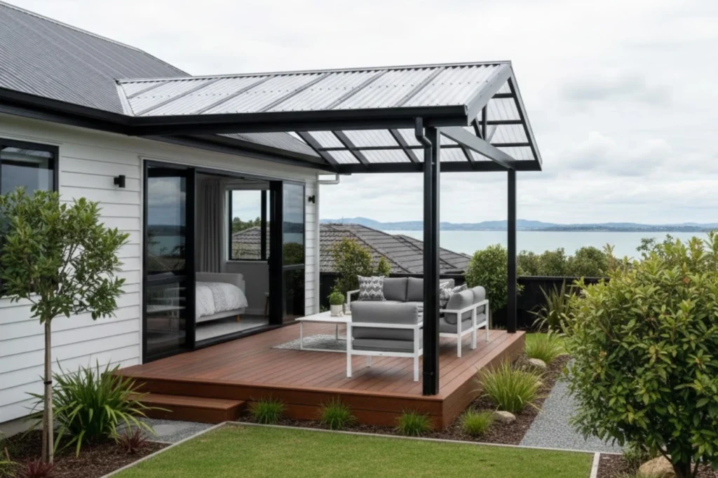 Roofing Wellington providing professional patio roofing services Wellington for modern outdoor living spaces
