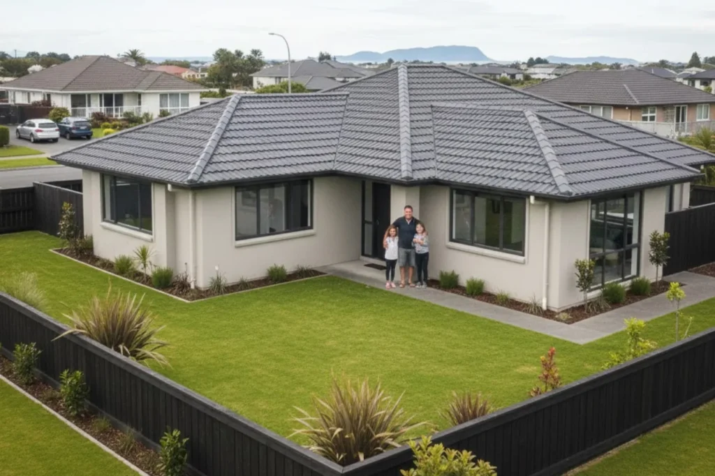 Residential home with tiled roofing completed by Roofing Roofing Company Paraparaumu trusted by Paraparaumu homeowners